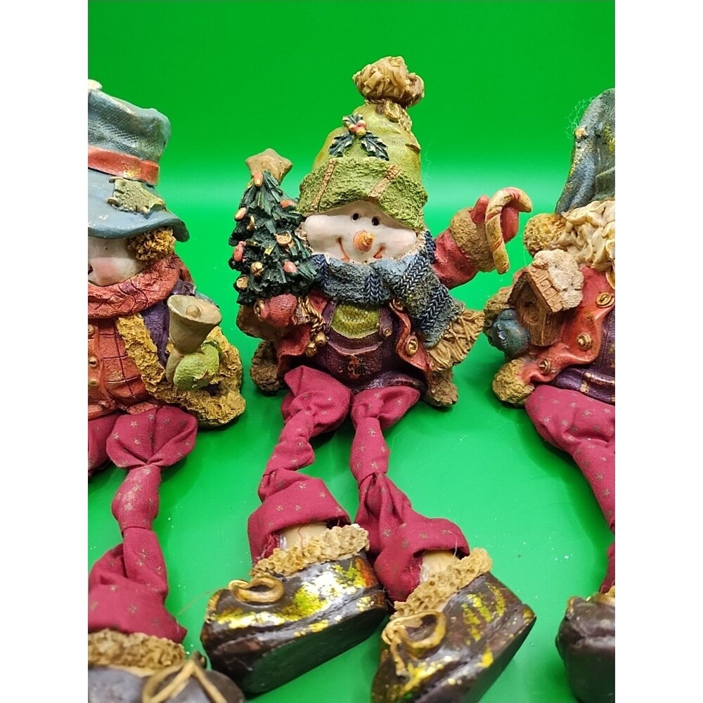 MCM Holiday/Christmas Resin Shelf Sitters Dangling Legs Heavy Clearance Sale 💲